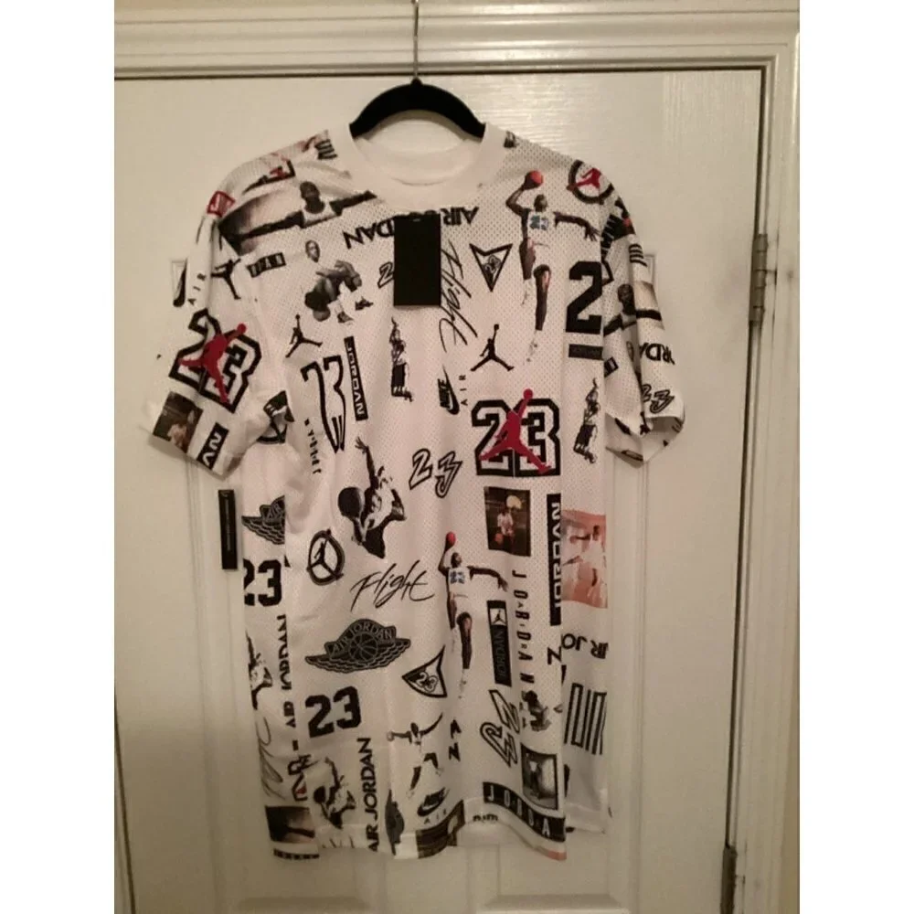 Jordan short-sleeve graphic‎ mesh all over print medium color: white